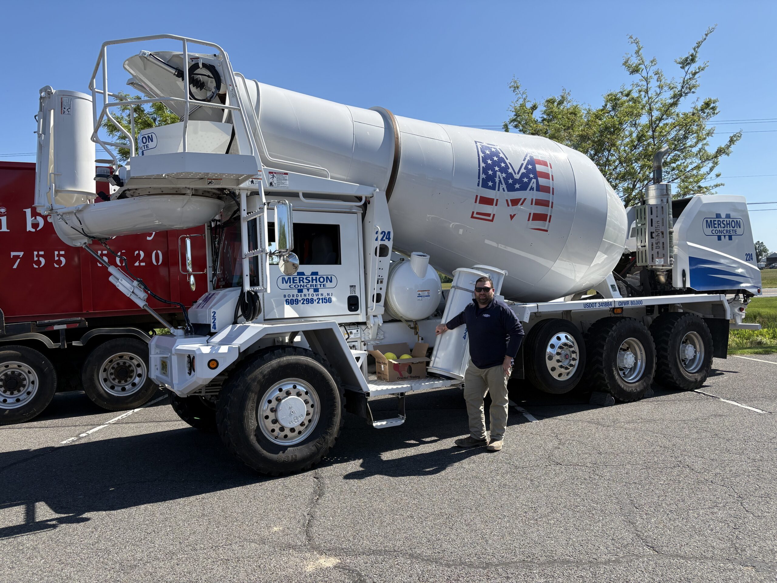 Rear loader truck from Mershon Concrete